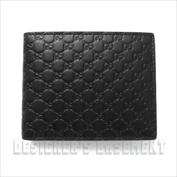 GUCCI Mens black Leather MICRO GUCCISSIMA GG embossed Bi-fold wallet new in Box! - Picture 2 of 5